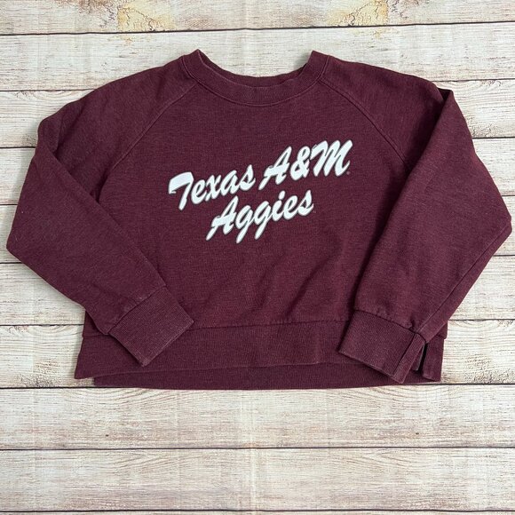 UG Apparel Texas A&M Aggies Maroon Sweatshirt Size S Vintage College Football - Picture 1 of 7
